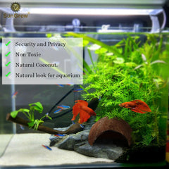 SunGrow Betta Cave, ouverture unique favorisant repos et sécurité du poisson.