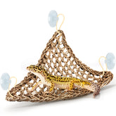 SunGrow hamac Reptile en seagrass, vue en hauteur pour observation et contrôle thermique.