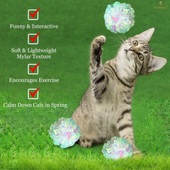 SunGrow Mylar Chat: boule légère idéale pour pattes et jeux.