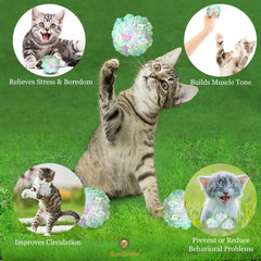 SunGrow Mylar Chat: petit jouet crinkle pour chat et enfant.