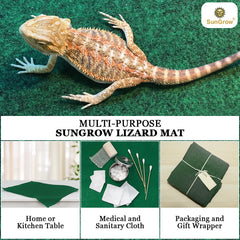 SunGrow Tapis terrarium à couper – ajustement facile à la taille du terrarium.