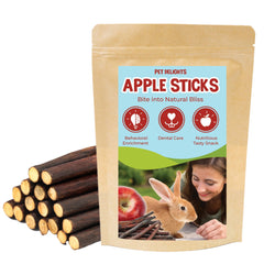 SunGrow Tiges Pomme – texture naturelle stimulant les dents et le divertissement.