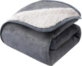 Sunheir: couverture imperméable sherpa recto-verso pour canapé et lit