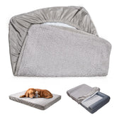 Housse Sunsleek imperméable en peluche gris protège le lit animal