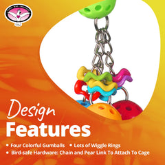 Super Bird Creations Jingleberries – sensations pour l'exercice du bec et la manipulation