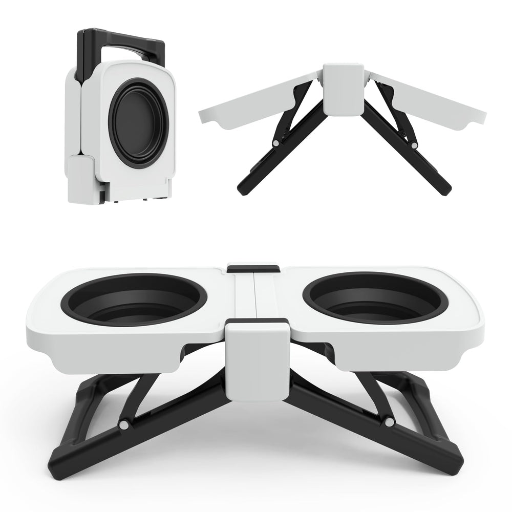 Super Design – bol chien élevé double pour repas et hydratation faciles.