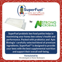 Barres SuperFuel avec probiotiques pour soutenir les défenses des abeilles.