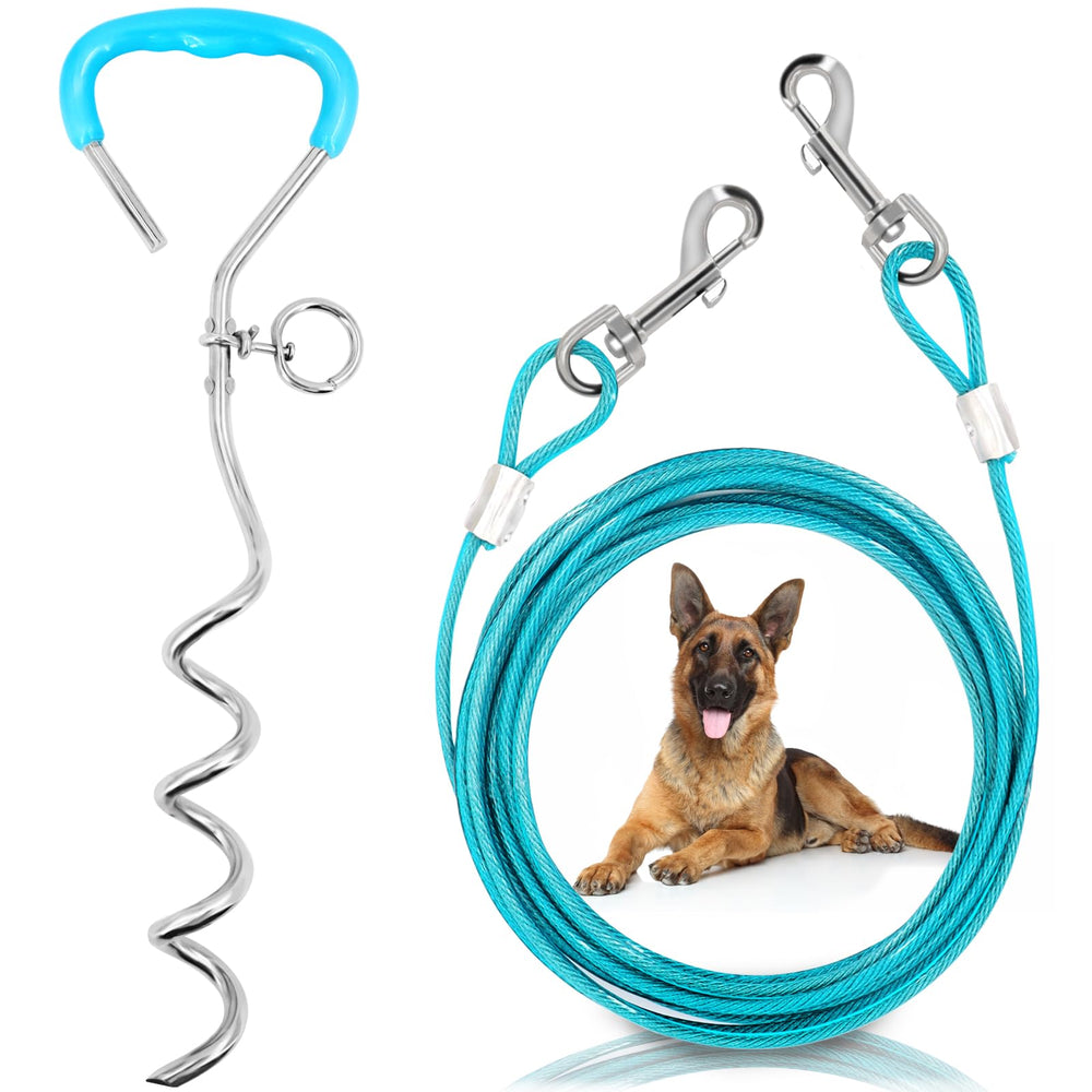 Supet câble-attache-chien-32-pieds, liberté sécurisée lors du camping et du jardin.