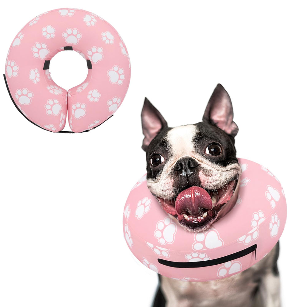 Supet collier gonflable conique grand chien, confort post-chirurgie et protection