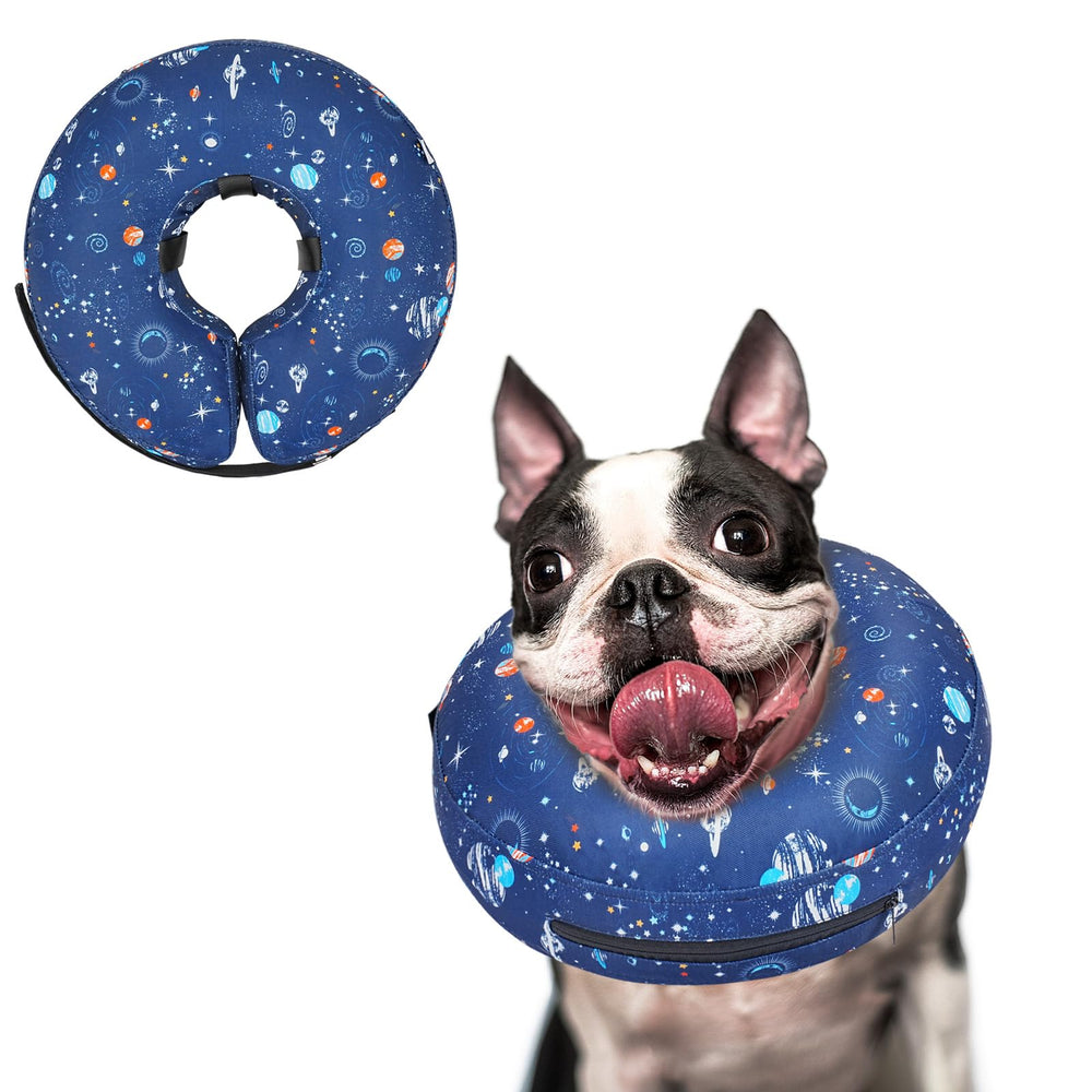 Supet collier donut gonflable pour chien, protège après chirurgie.
