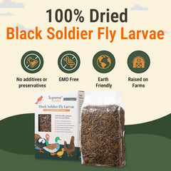 Sachet Supreme Grubs prêt à servir les poules avec facilité.