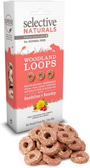 Friandises Supreme Selective Naturals Woodland Loops pour lapin, fibre élevée et naturelle.