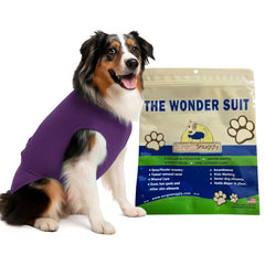 Robe SurgiSnuggly de récupération pour chien après chirurgie, confort post-op évitant le cône.
