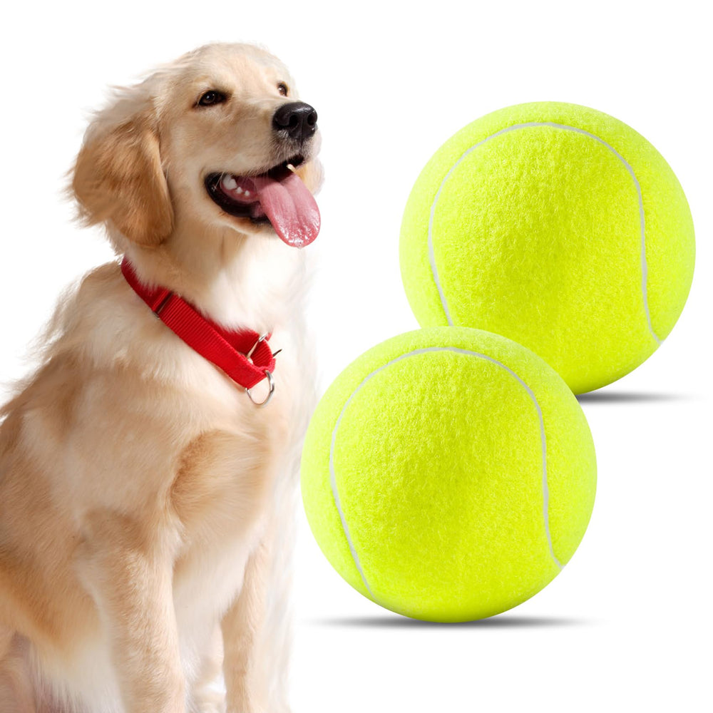 Susu & Wuwu balle tennis chien 4 pouces extérieure, facile à repérer et stimule le jeu.
