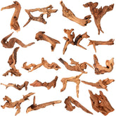 Suzile bois flotté corail, 20 pièces, décor naturel pour aquarium.