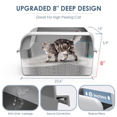 Suzzipaws litière inox surface lisse facilitant le nettoyage et l'hygiène.