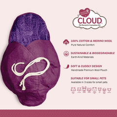 Sweet Goodbye Cloud: coffre ajustable magenta, accueil confortable pour petits animaux.