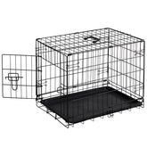 Sweetcrispy cage chien porte simple 24 pouces, espace sûr et ventilé pour votre petit chien.
