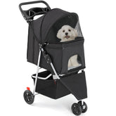 Sweetcrispy Poussette animale cadre aluminium: transport léger et durable pour petits compagnons.
