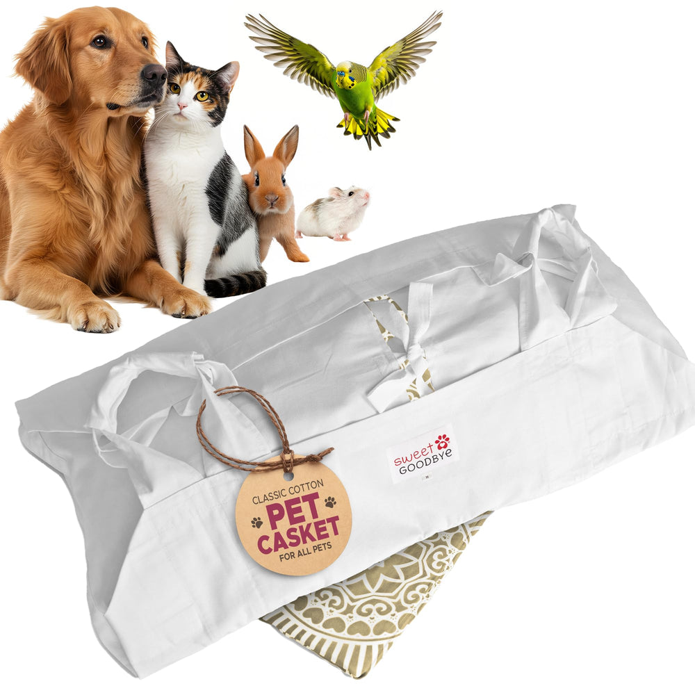 Sweet Goodbye Cocoon moyen blanc naturel, coffre pour chien ou chat.