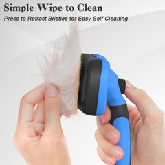 Swihauk brosse auto-nettoyante — Bouton nettoyage rapide pour un entretien sans effort.