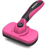 Swihauk brosse slicker rose: design ergonomique pour un soin du pelage agréable.