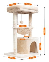 SYANDLVY arbre-chat compact – panier-dormeur moelleux pour sieste
