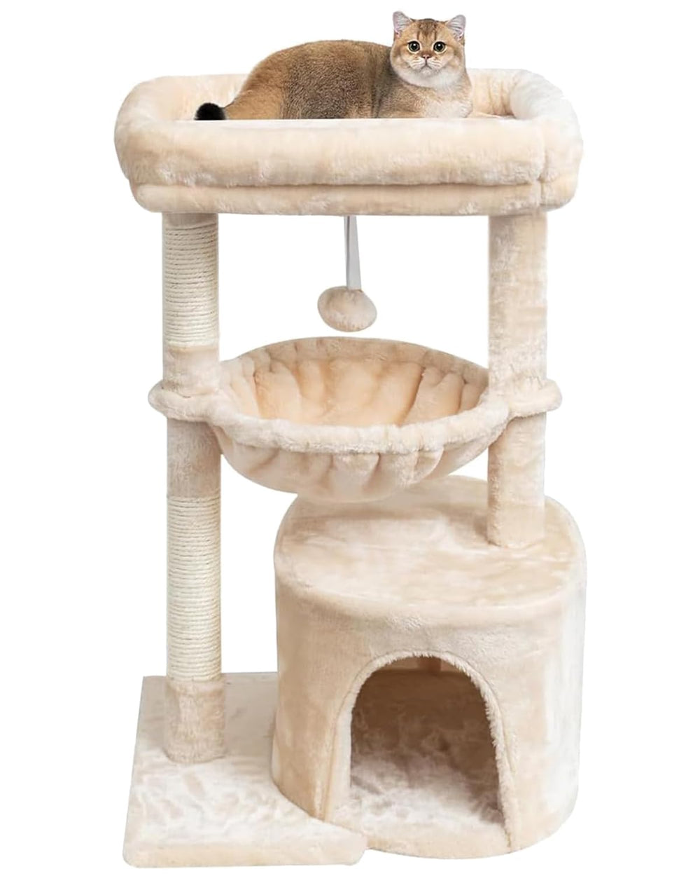 SYANDLVY arbre-chat compact – perchoir haut pour chats intérieurs, détente en hauteur