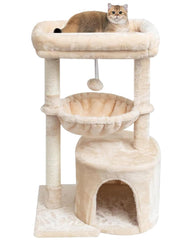 SYANDLVY arbre-chat compact – perchoir haut pour chats intérieurs, détente en hauteur
