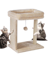 SYANDLVY arbre chat intérieur avec perchoir doux beige pour chats en appartement