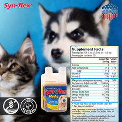 Composition Synflex: boswellin et yucca pour le soutien articulatoire.