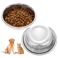 SynHHnergyx assiette chien inox 7 pouces – ouverture claire, facile à nettoyer.