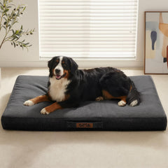 Lit-chien-xxl imperméable noir Sytopia prêt pour intérieur et extérieur.