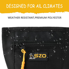 SZO pochette friandises pour chien, poche frontale zippée pour objets et friandises.