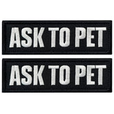 Patch TACVEL Demander au chien sur gilet, fixation facile et amovible.