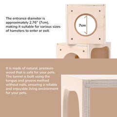 Tafit Hamster Hideout motif gravé au laser: décor réaliste et ambiance chaleureuse.