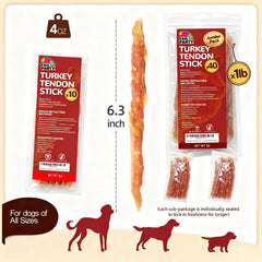 TailParty Tendons de Dinde – sans additifs artificiels, ingrédients naturels.