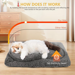 TailTastic matelas thermique chat, détail, maintien de chaleur durable sans électricité.