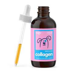 Taily collagène liquide pour chien, poil brillant et sain.
