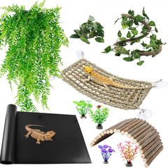 TankMatDecor tapis terrarium gecko leopard: surface douce protège les pattes et facilite le nettoyage.