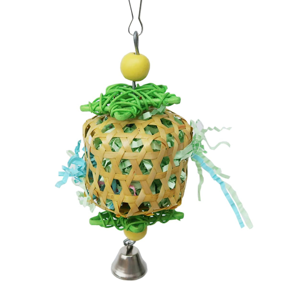Jouet TANOMA pour conure bois-mordillage suspendu, favorise l'engagement et l'activité.