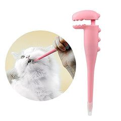 TAOZUA distributeur de pilules pour chat dinosaure vert, pratique pour l'administration.