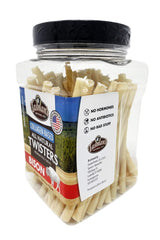 Tasman's Natural Pet anneaux bison collagene 5 pouces, alternative sans additifs.