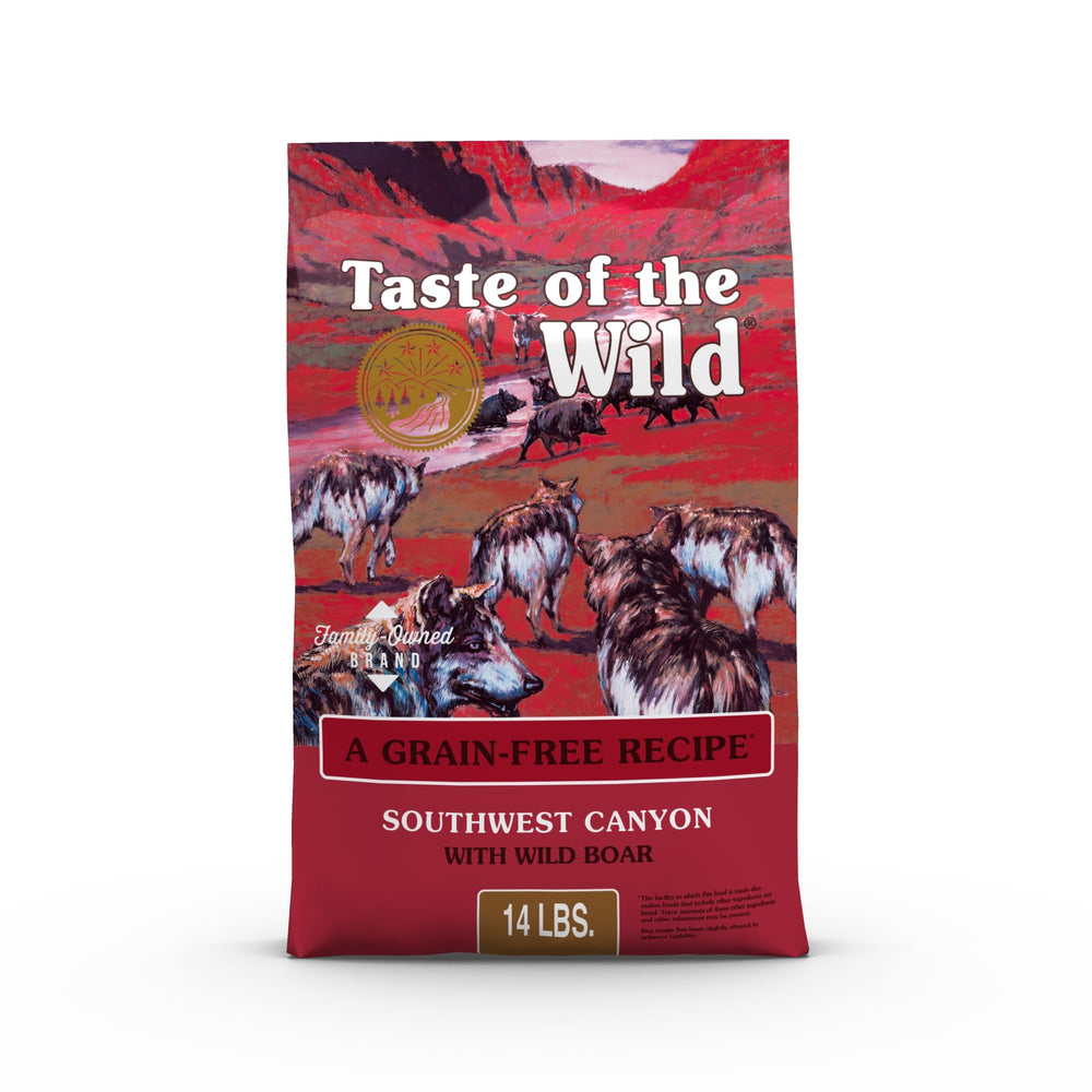 Taste of the Wild emballage croquettes sanglier sec, pratique pour nourrir les chiens.