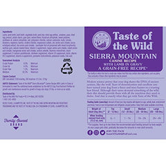 Taste of the Wild Sierra Mountain – agneau en sauce, repas appétent pour chien.