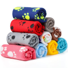Couverture Tatuo pour animaux, motif patte bleu, idéale pour le repos quotidien.