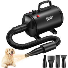 Sèche-chien TBC PET avec moteur haute vitesse pour un séchage rapide et efficace
