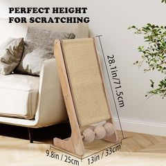 TCooSo cadre en bois naturel et tapis sisal pour stabilité durable.