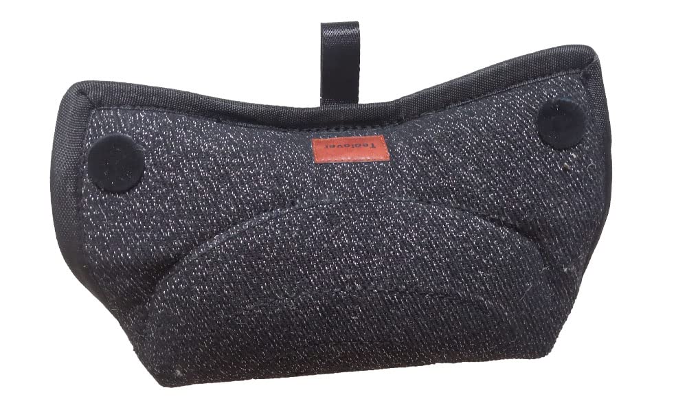 Tealover coussin de morsure chien – coin avec 2 poignées, idéal entraînement et jeu.