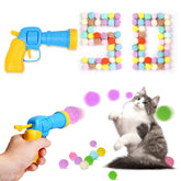 TEAWOO lanceur et balles pom-pom pour chat, stimulation interactive jusqu'à 7 mètres.